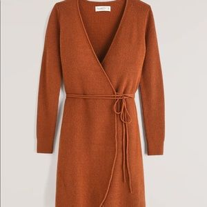 NWOT XS Abercrombie Wrap Mini Sweater Dress